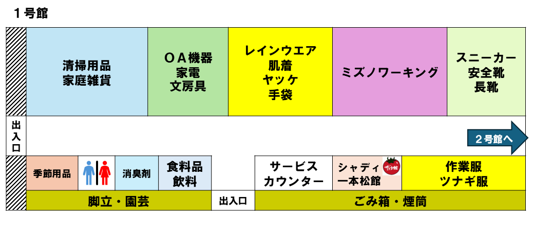フロアガイド1号館